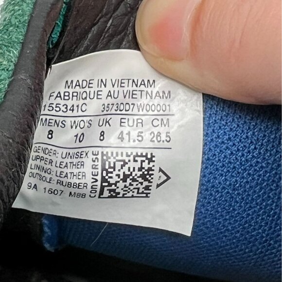 Converse X Stussy Unisex One Star Low Top Sneakers Mens 8/ Womens 10 Green Suede - Picture 3 of 8